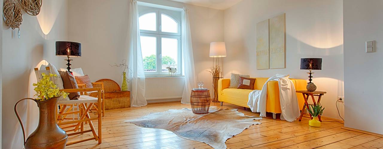 Zechenhaus Bochum Kirchviertel, HOMEstaging-RUHR HOMEstaging-RUHR Salas de estilo ecléctico