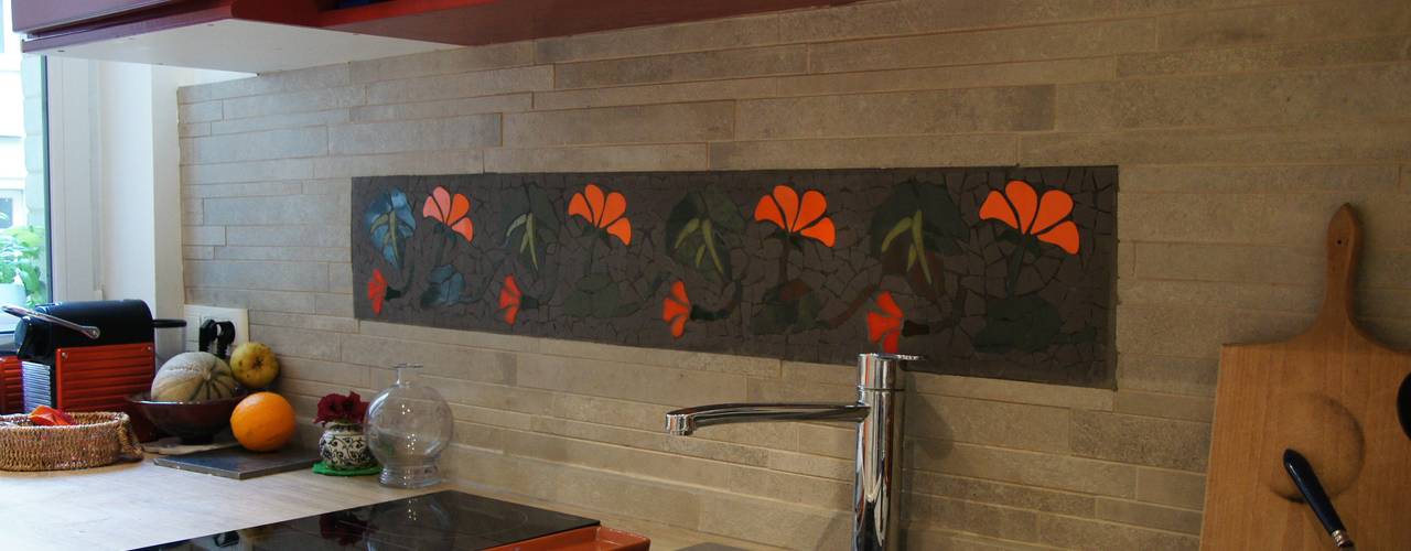 Frise en carrelage mosaïque, Mosa de Luna Mosa de Luna Eclectic style kitchen