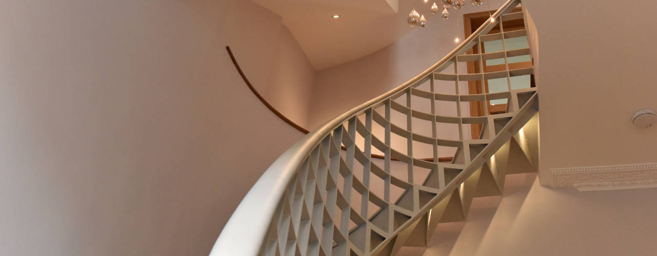 Leather Handrails, Hide and Stitch Hide and Stitch Stairs