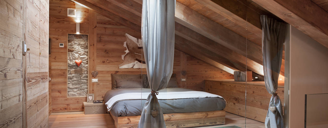 UN CALDO CHALET DI DESIGN , archstudiodesign archstudiodesign Scandinavian style bedroom