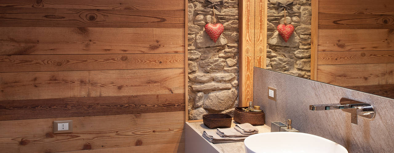 UN CALDO CHALET DI DESIGN , archstudiodesign archstudiodesign Bathroom