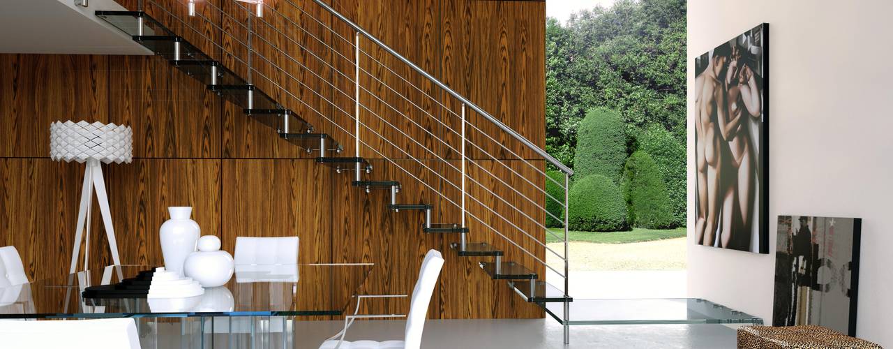 Resultado de imagem para escada de 2 lances  Stairs design modern, House  stairs, Stairs design