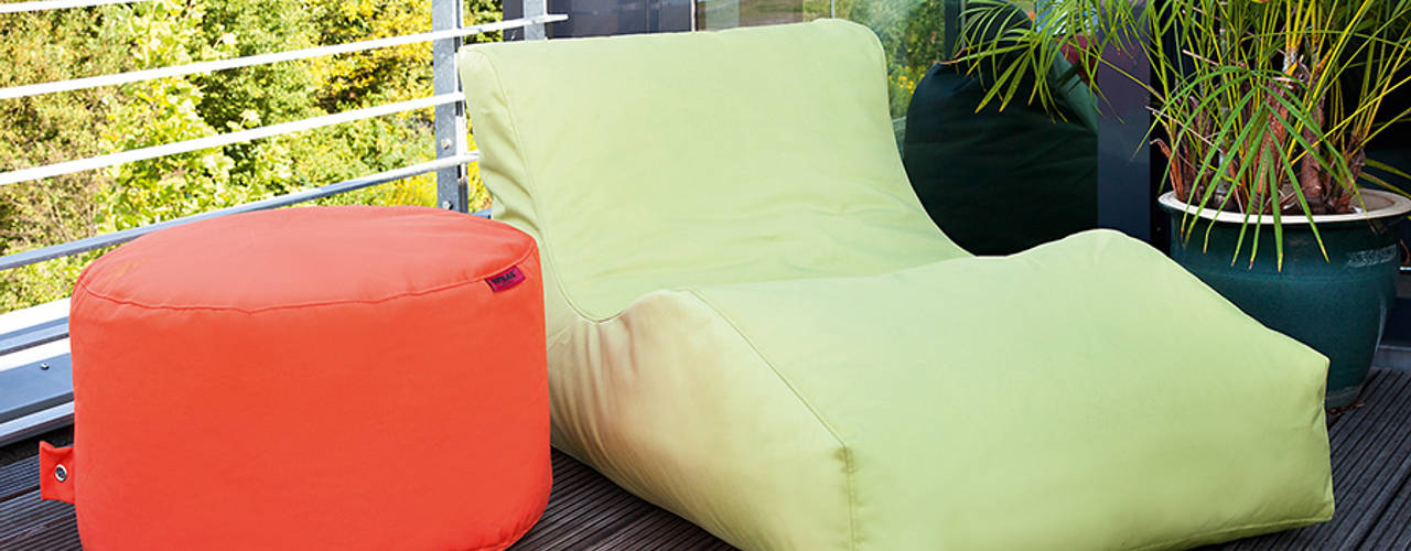 OUTDOOR - BEANBAGS, Global Bedding GmbH & Co.KG Global Bedding GmbH & Co.KG Modern style balcony, porch & terrace Synthetic Brown