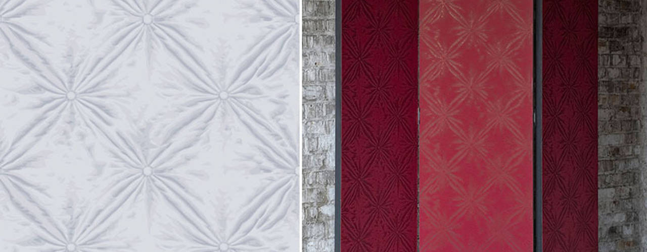 Des papiers peints inspirés par l'univers textile, Au Fil des Couleurs Au Fil des Couleurs Classic style living room