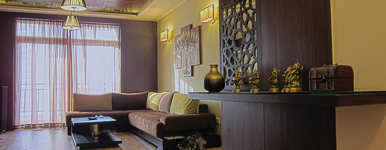 Jha Residence, Cozy Nest Interiors Cozy Nest Interiors Modern living room