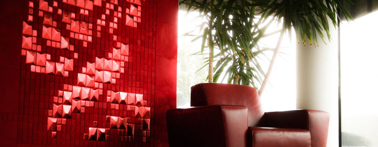 Lapèlle Design dedicates to all of you a red rose., Lapèlle Design Lapèlle Design Paredes y pisos de estilo moderno