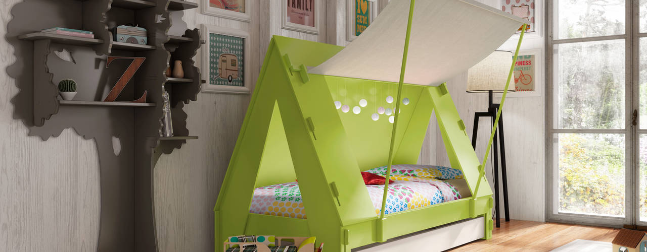 Lit caravane et tente, Mathy by Bols Mathy by Bols Chambre d'enfant coloniale