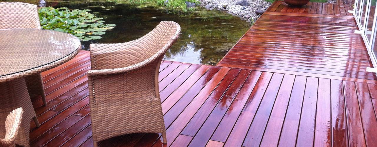 Holzterrasse am Badesee, BS - Holzdesign BS - Holzdesign Vườn: thiết kế nội thất · bố trí · Ảnh