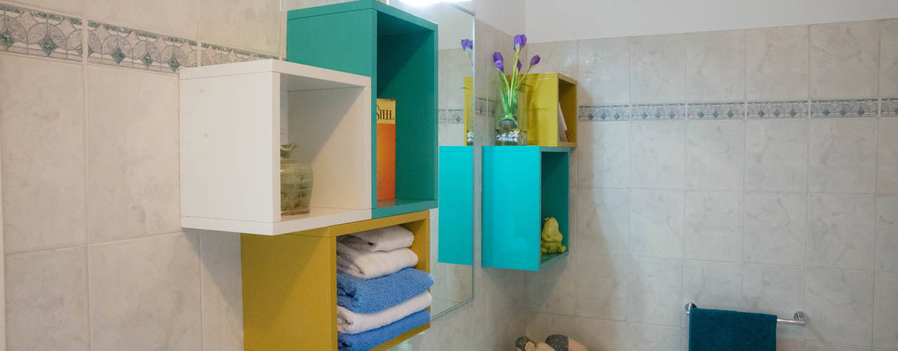 Cubic Bathroom, Arreda Progetta di Alice Bambini Arreda Progetta di Alice Bambini Kamar Mandi Gaya Eklektik