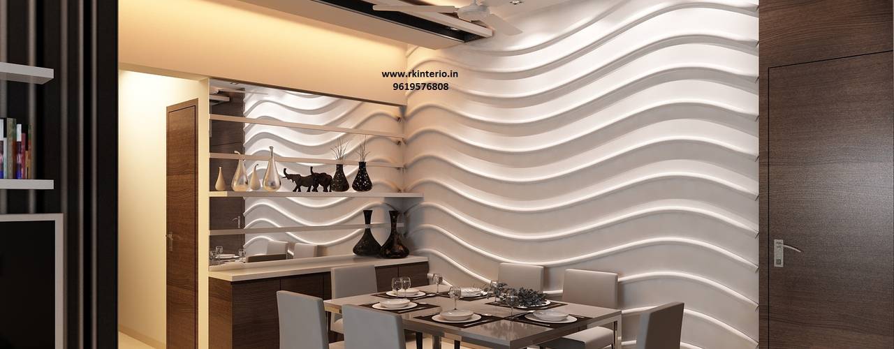 Ekta World, Borivali, RK Design Studio RK Design Studio غرفة المعيشة