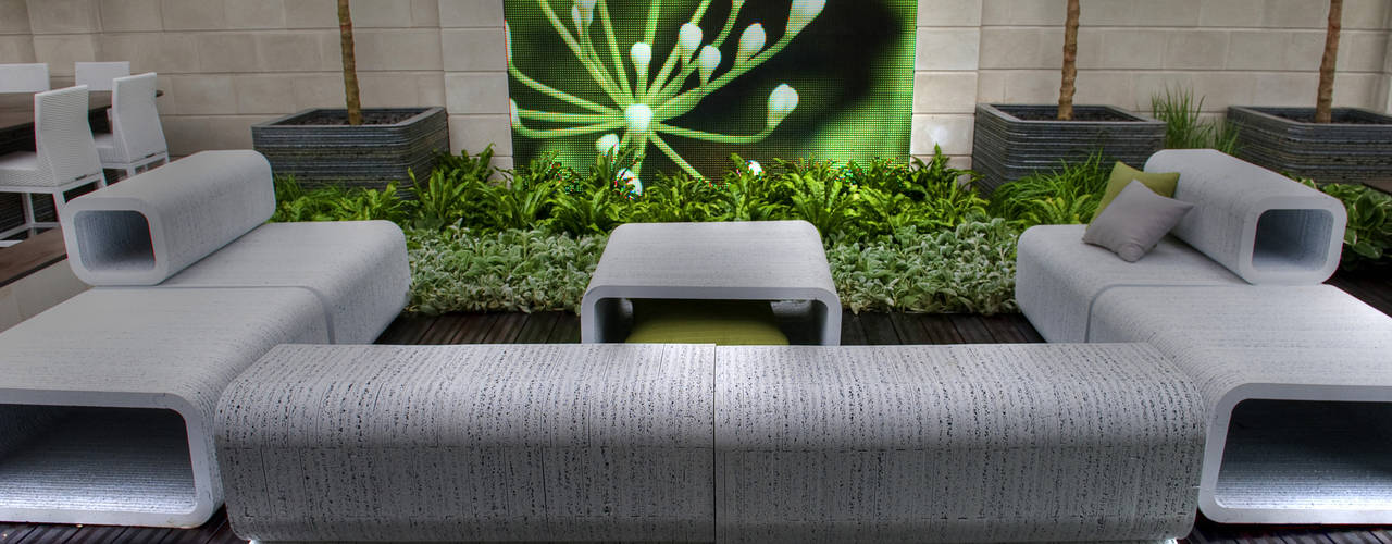 Chelsea Flower Show 2012 : The Rootop Workplace of Tomorrow, Aralia Aralia Espacios comerciales Piedra