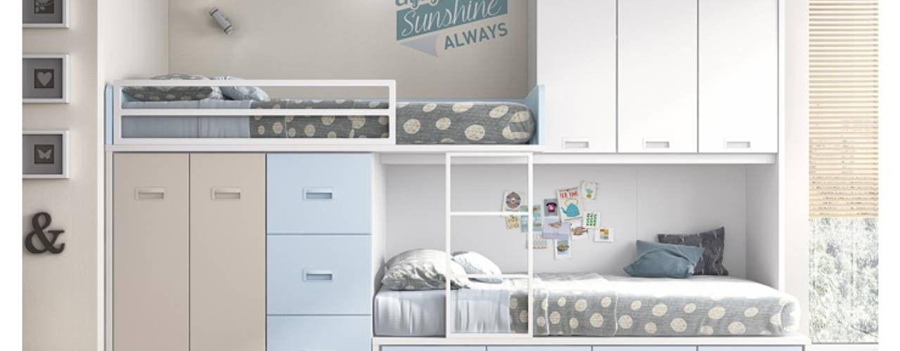 Dormitorio juvenil lineas modernas , Toca Fusta Toca Fusta Kamar Bayi/Anak Modern