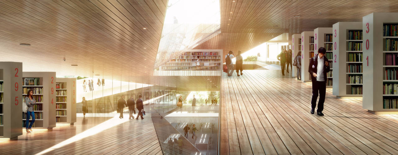 Zentral- und Landesbibliothek Berlin, Envés arquitectos Envés arquitectos Espacios comerciales