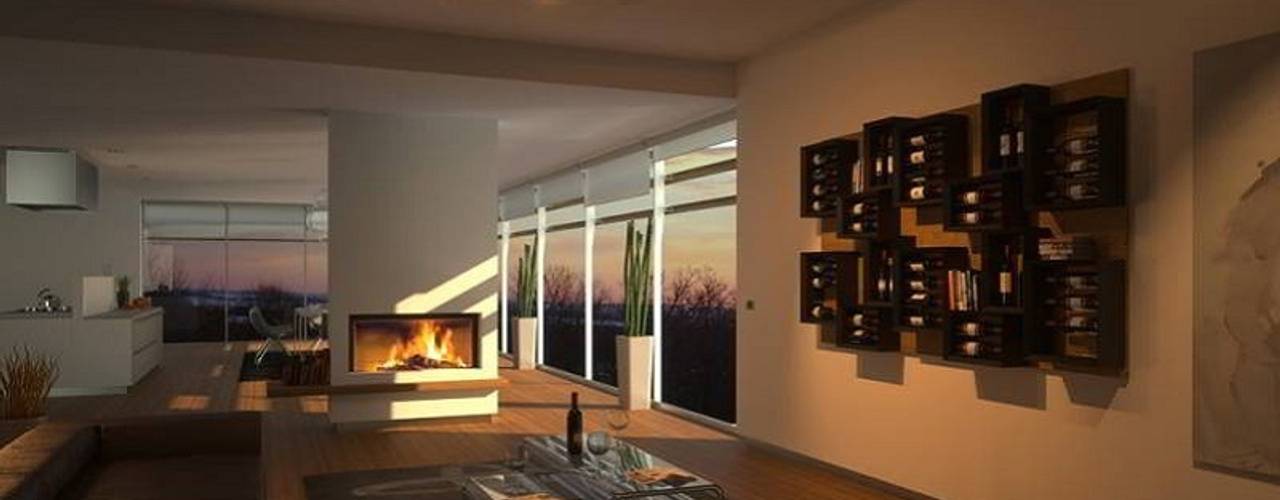 Esigo 5, the wine bookcase, Esigo SRL Esigo SRL Modern Dining Room Wood Wood effect