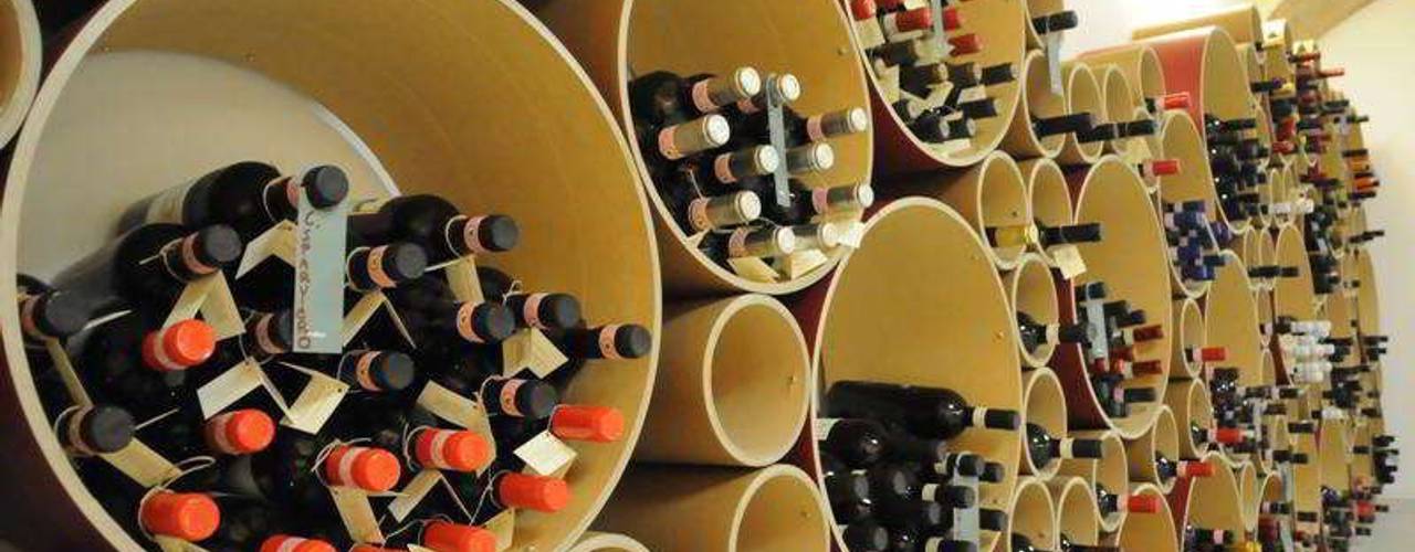 Esigo 8 cardboard wine rack, a bunch of colour!, Esigo SRL Esigo SRL Espacios comerciales Papel