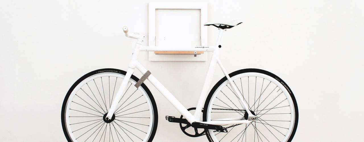 SLÎT – weiß, MIKILI – Bicycle Furniture MIKILI – Bicycle Furniture Soggiorno minimalista
