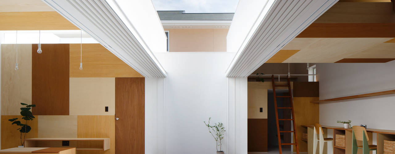 Idokoro, ma-style architects ma-style architects Minimalistische gangen, hallen & trappenhuizen
