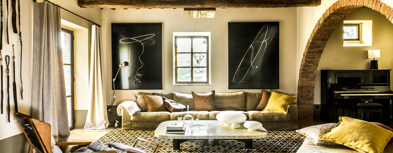 Une Villa Qui a des Inspirations Italienne: Toscane, dmesure dmesure Living room