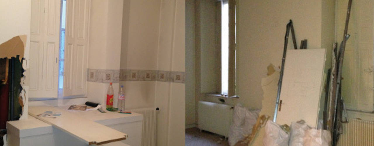 Appartement dans quartier historique de Dijon, Kreatitud Déco Design Kreatitud Déco Design Rustic style bathroom