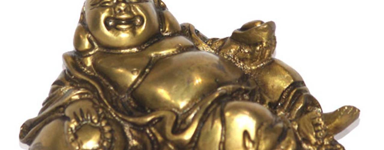 Antique Brass Laughing Buddha Statue / Best Feng Shui Gifts, M4design M4design Other spaces