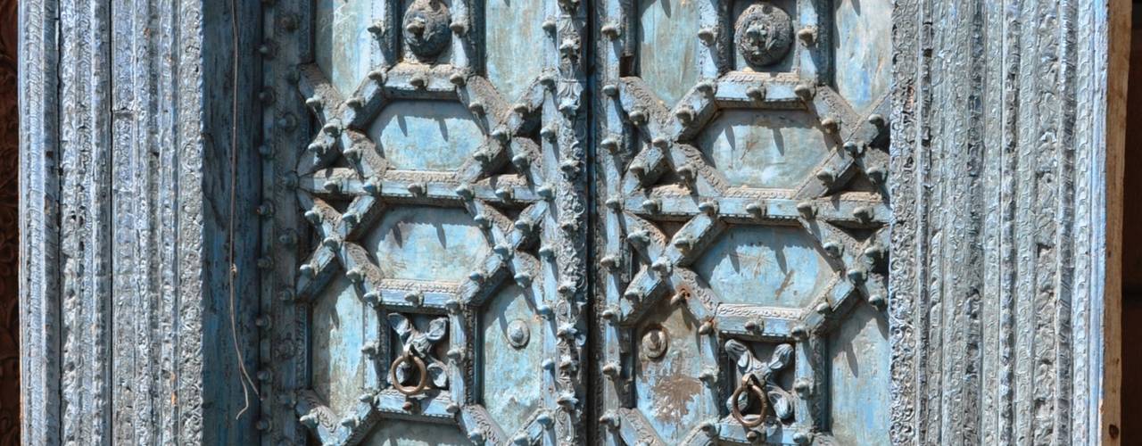 Vintage-Türen und -Fenster aus Indien, Guru-Shop Guru-Shop Portas