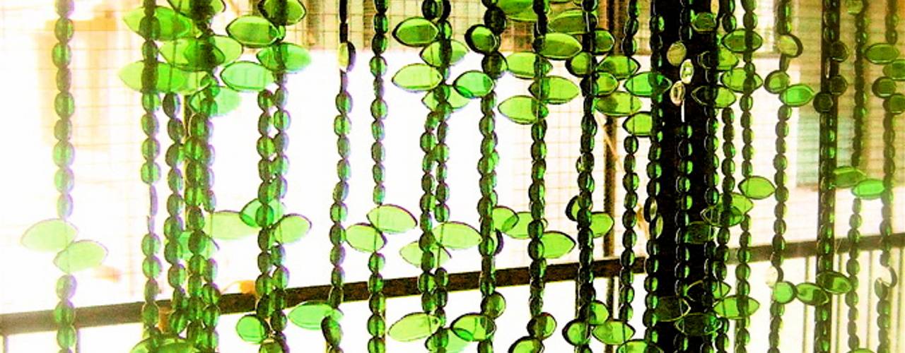 Topaz Leaf Bead Curtain, Memories of a Butterfly: Bead Curtains & Room Dividers Memories of a Butterfly: Bead Curtains & Room Dividers Other spaces