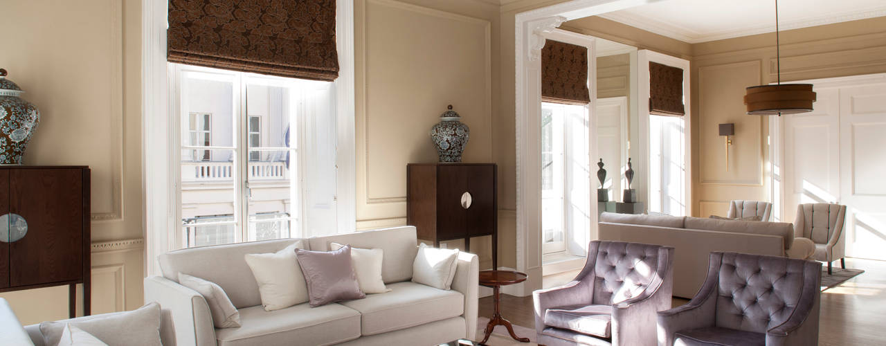 Eaton Square: Belgravia, Roselind Wilson Design Roselind Wilson Design Living room