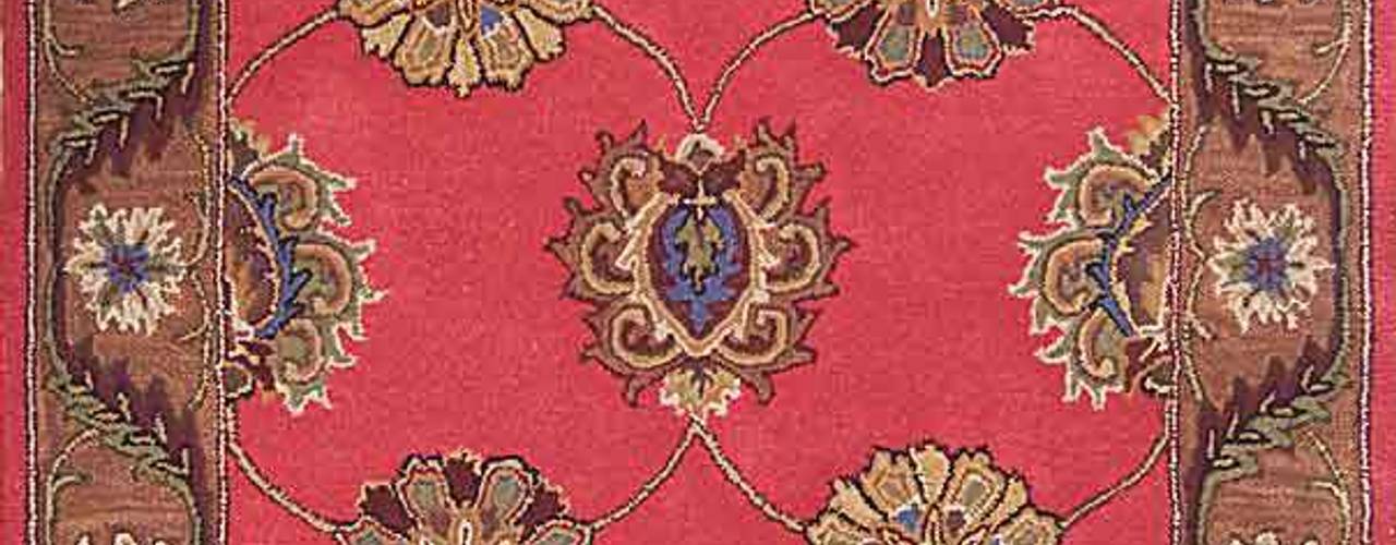 Oriental persian area rug handmade Red Brown carpet, Midas craft Midas craft Salon moderne