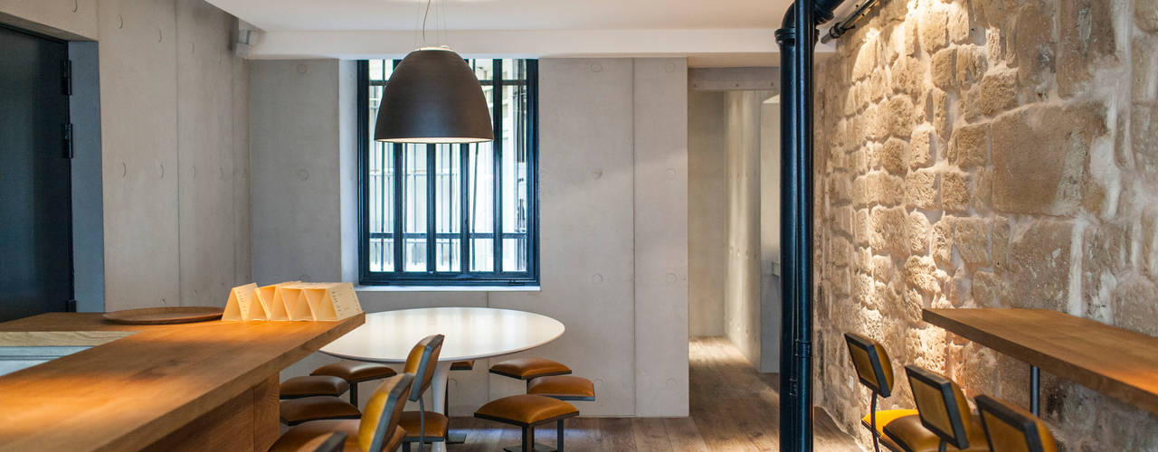 GYOZA BAR, PARIS 2, ES ARCHITECTS STUDIO, Concrete LCDA Concrete LCDA Commercial spaces