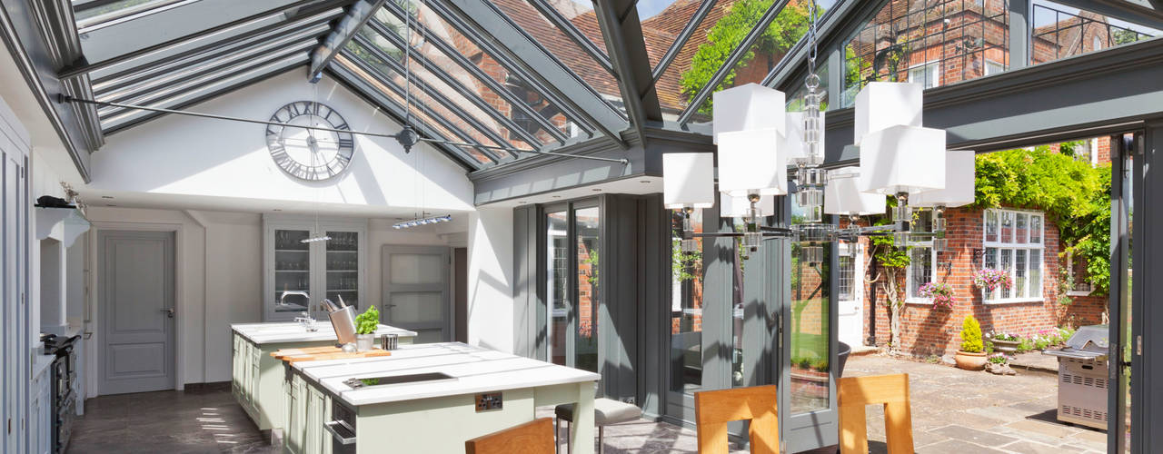 Large Kitchen Conservatory, Vale Garden Houses Vale Garden Houses Jardins de inverno modernos