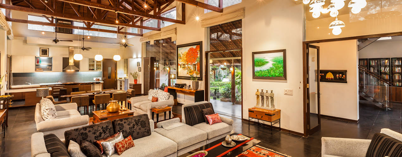 G Farm House, Kumar Moorthy & Associates Kumar Moorthy & Associates Eclectic style living room