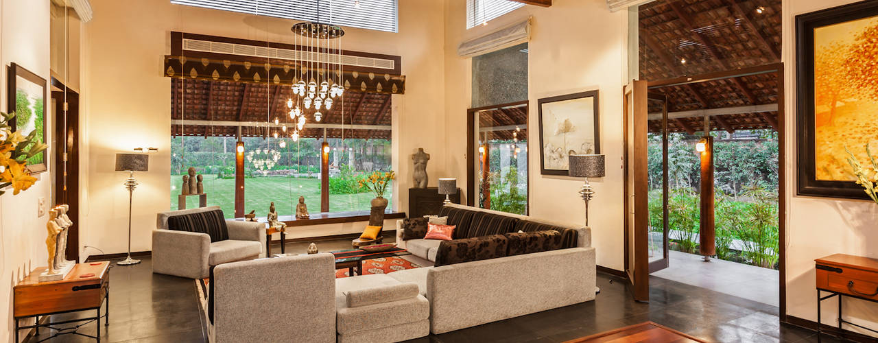 G Farm House, Kumar Moorthy & Associates Kumar Moorthy & Associates Eclectic style living room
