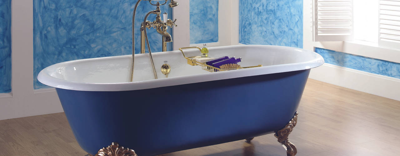 vasca in ghisa Vintage, bleu provence bleu provence Classic style bathroom