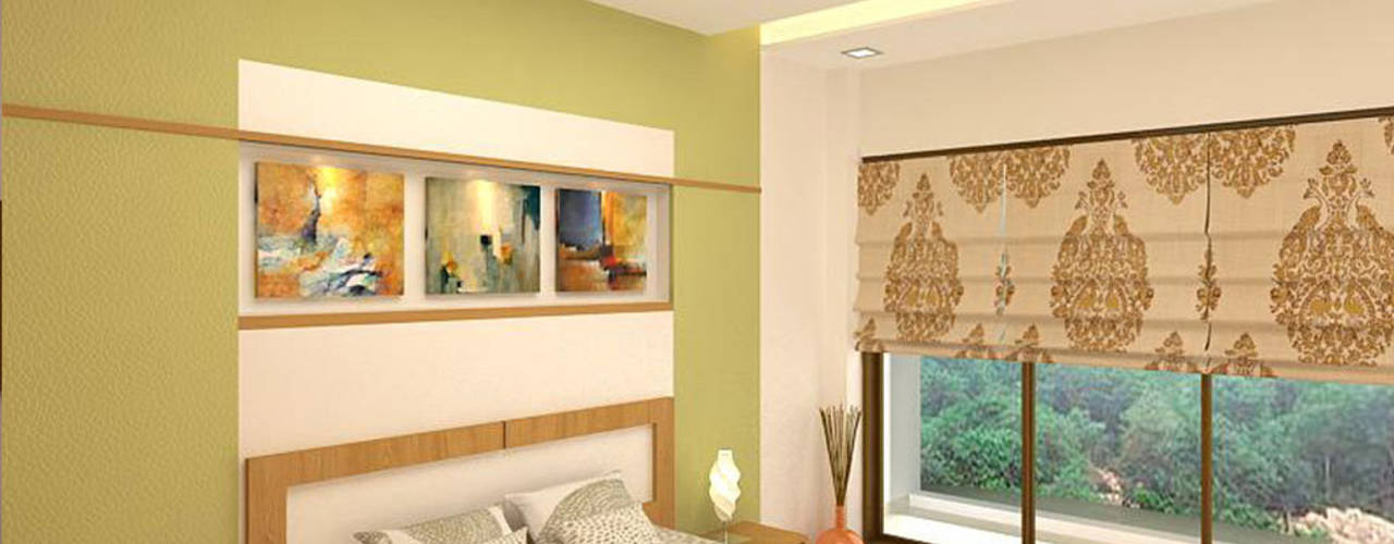 Contemporary residence in Andheri, Mumbai, S K Designs S K Designs ห้องนอน