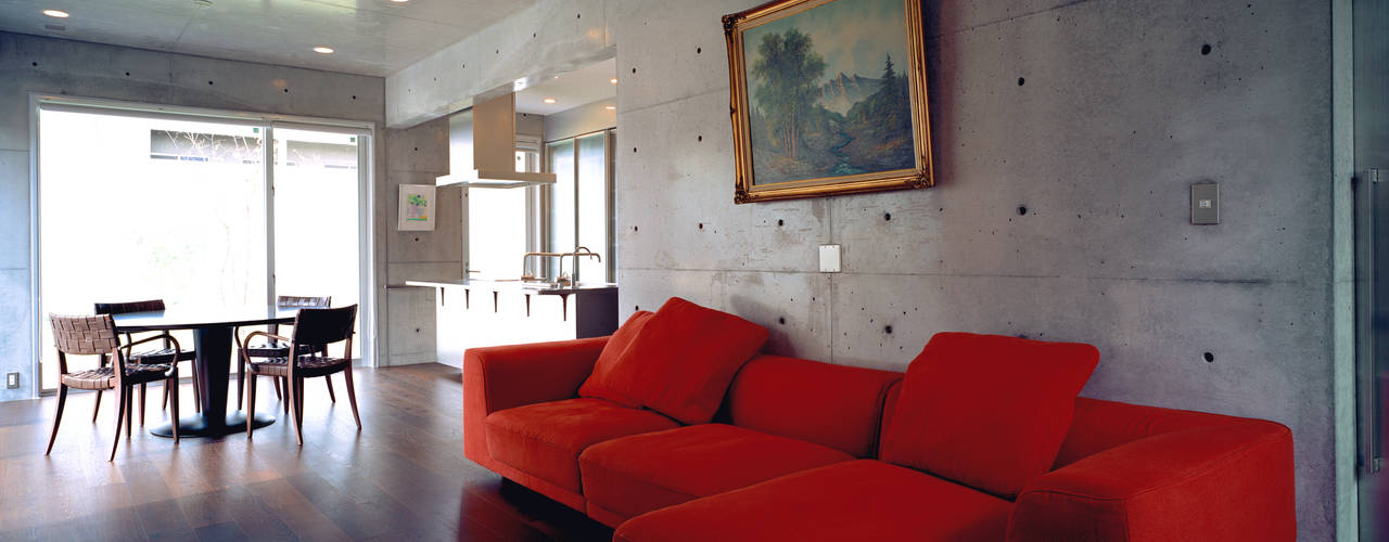 House of Kami, 一級建築士事務所アトリエｍ 一級建築士事務所アトリエｍ Modern Oturma Odası Demirli Beton
