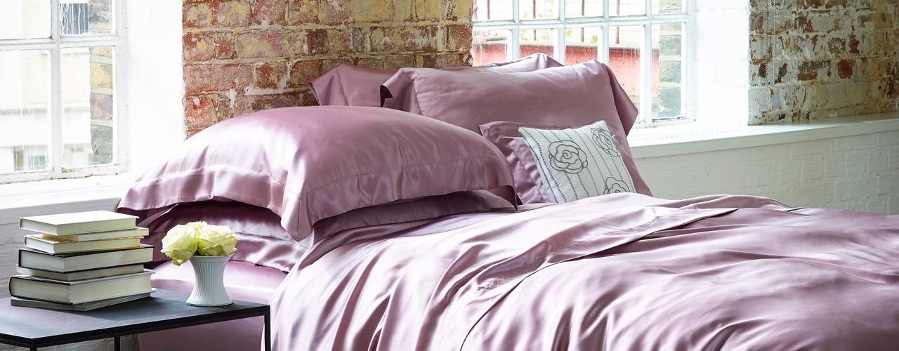 Gingerlily silk bed linen, Gingerlily Gingerlily 모던스타일 침실 실크 황색