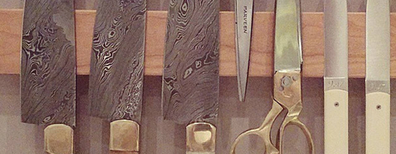 set of 3 chefs knives, Fate London Fate London 러스틱스타일 주방