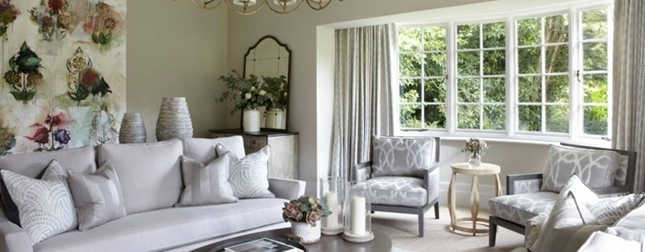 Country House, Hampshire, Helen Green Design Helen Green Design Salas de estilo rural