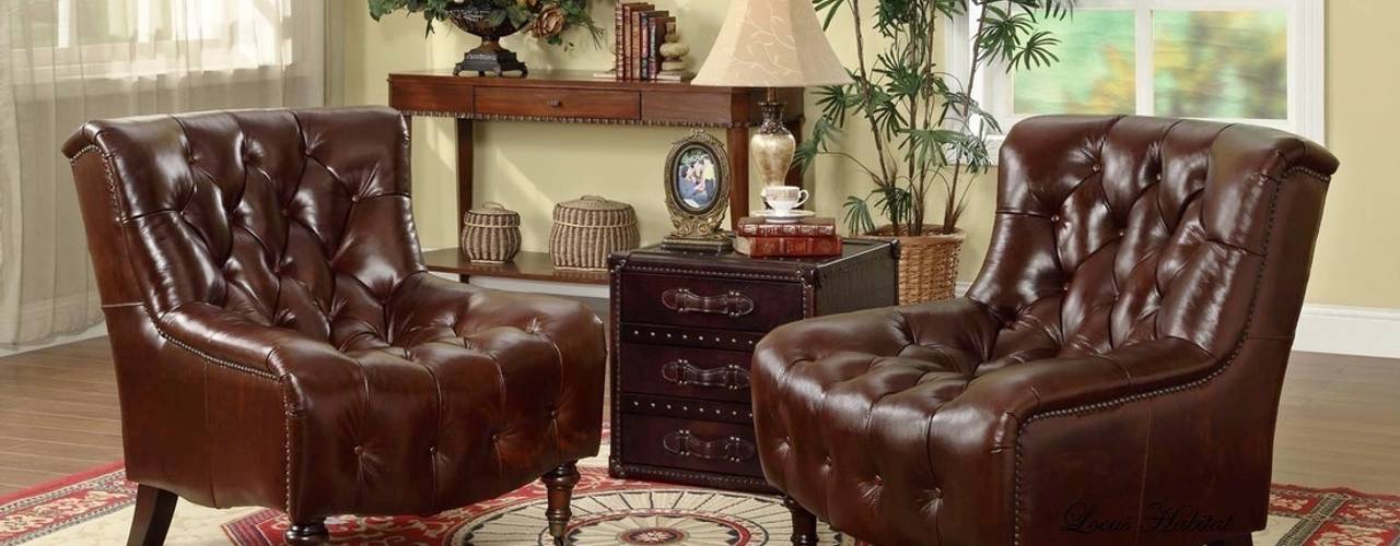 Chesterfield Inspired Leather Armchair , Locus Habitat Locus Habitat Classic style living room