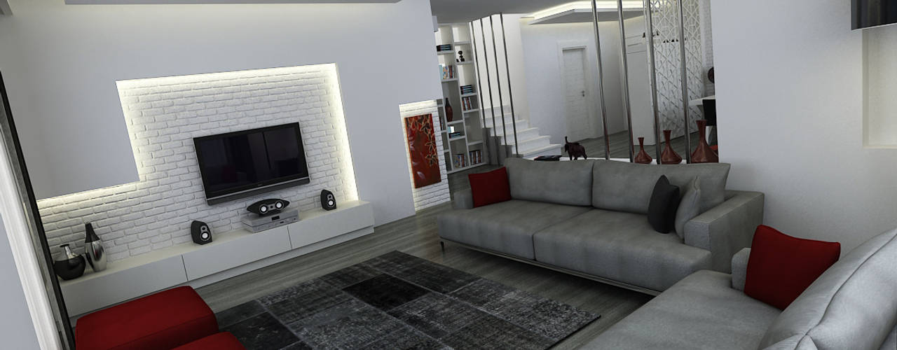 E.K. EVİ, Niyazi Özçakar İç Mimarlık Niyazi Özçakar İç Mimarlık Modern living room