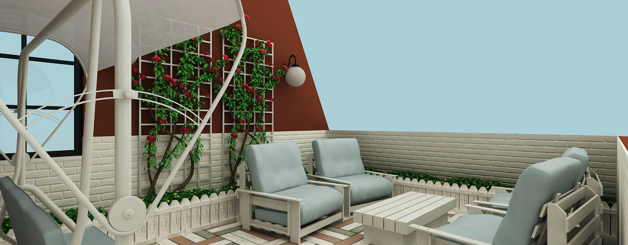 M.A. EVİ, Niyazi Özçakar İç Mimarlık Niyazi Özçakar İç Mimarlık Eclectic style balcony, veranda & terrace
