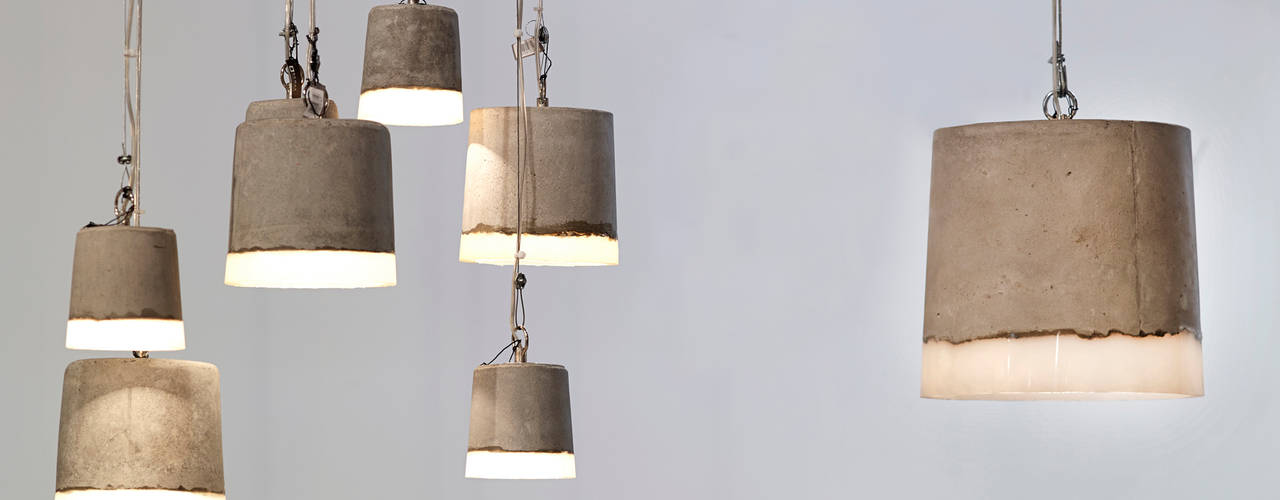 CONCRETE pendant lamps, RENATE VOS product & interior design RENATE VOS product & interior design Кухня