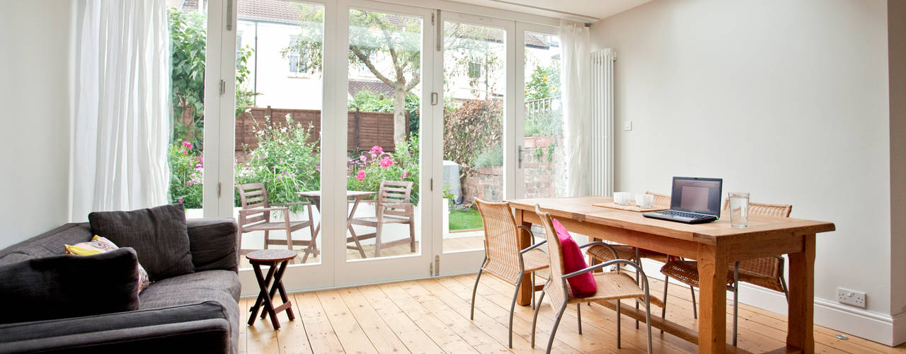 Rear extension and house remodelling in Bishopston, Dittrich Hudson Vasetti Architects Dittrich Hudson Vasetti Architects Comedores modernos