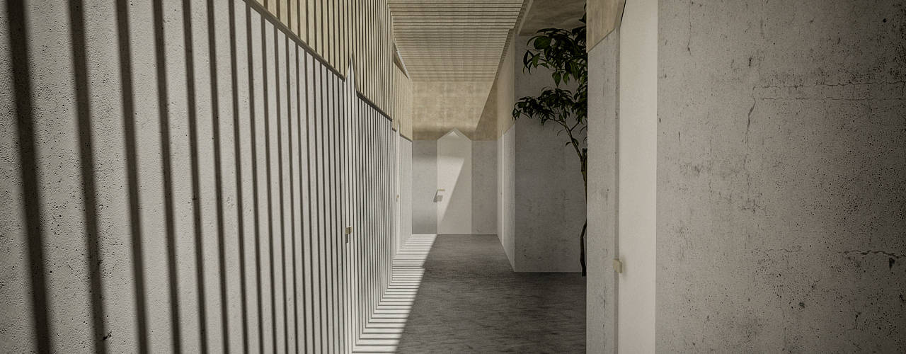 Concept house, Anastassiya Leonova Anastassiya Leonova Minimalist walls & floors
