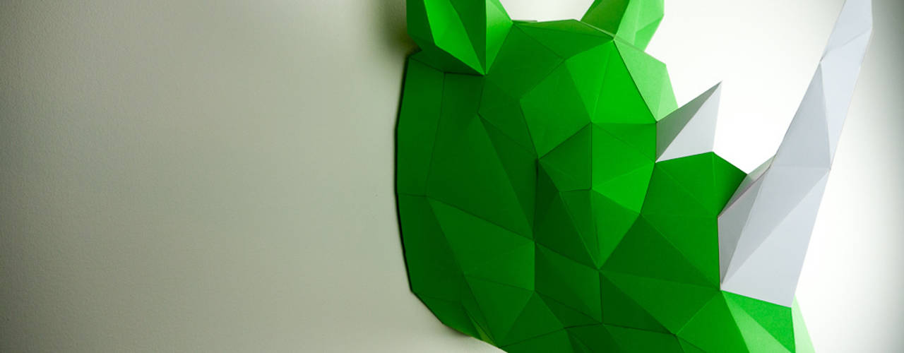 Papercraft wallart, Papertrophy Papertrophy Paredes e pisos minimalistas