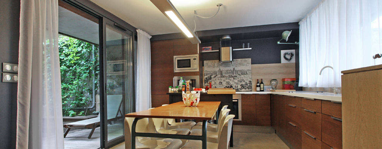 Pavillon transformé en loft, BuroBonus BuroBonus Dapur Modern