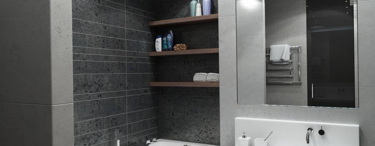 Квартира V, MIODESIGN MIODESIGN Phòng tắm phong cách tối giản