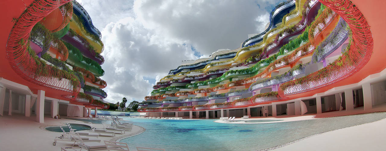 Las Boas Ibiza, Vondom Vondom Dormitorios de estilo mediterráneo
