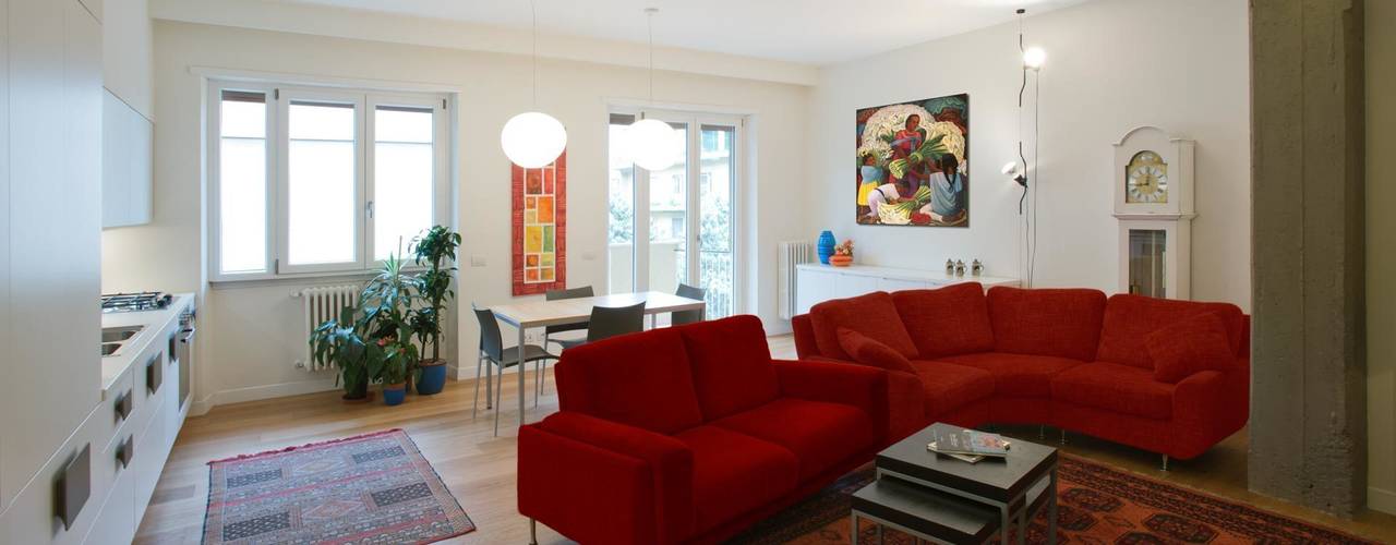 Appartamento a San Paolo - Roma, Archifacturing Archifacturing Salas de estar modernas