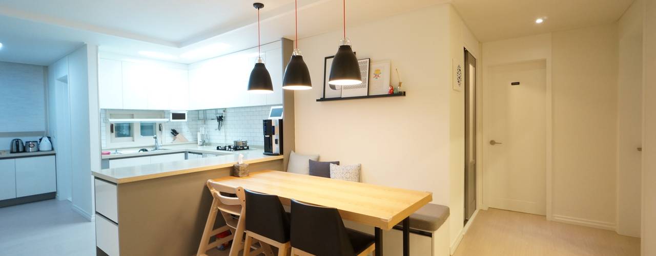 수완진아리채 3차 After, 유노디자인 유노디자인 Scandinavian style kitchen